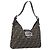 Borsa a Tracolla FENDI Zucca Canvas Mamma Baguette Nero Marrone Auth 199953A