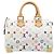 LOUIS VUITTON Monogram Multicolor Speedy 30 Hand Bag White M92643 Auth 200161SAV Bianco - vista 2