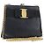 Borsa a tracolla Salvatore Ferragamo Vala Chain in pelle Navy Gold Auth 197700 D'oro Blu navy