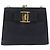 Borsa a tracolla Salvatore Ferragamo Vala Chain in pelle Navy Gold Auth 197700 D'oro Blu navy - vista 13
