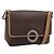 Céline Borsa a tracolla CELINE Macadam Canvas PVC Leather Brown Gold Auth bs36938 Marrone D'oro