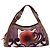 Borsa a mano Miu Miu Canvas Purple Brown Auth 199357A Marrone Porpora - vista 13
