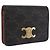 Céline Portafoglio CELINE Triomphe PVC Gold Dark Brown Auth 200004M D'oro Marrone scuro