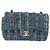 Borsa a tracolla CHANEL Mini Matelasse 20 in tweed Verde e Oro CC Auth 200062SM D'oro - vista 13
