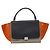 Céline Borsa a mano CELINE Trapeze in pelle 2way Arancione Argento Auth 202307V - vista 13
