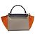Céline Borsa a mano CELINE Trapeze in pelle 2way Arancione Argento Auth 202307V - vista 2