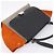 Céline Borsa a mano CELINE Trapeze in pelle 2way Arancione Argento Auth 202307V - vista 6