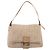 Borsa a tracolla FENDI Mamma Baguette in lana beige argento Auth 200802V - vista 13