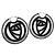 LOEWE Pierce Leather White Silver Auth 202312M Plata Blanco