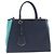 FENDI 2 JOURS Handtasche Leder 2way Navy Silver Auth fm5429A Silber Marineblau - Ansicht 13