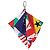 LOUIS VUITTON Bijoux Sac Flags Charm Silk Multicolor MP2485 LV Auth 200403M Multicolore - vista 2