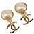 Orecchini CHANEL metallo Gold Tone CC Auth 201011