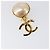 Orecchini CHANEL metallo Gold Tone CC Auth 201011 - vista 4