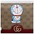Portafoglio compatto GUCCI Micro GG Supreme Doraemon PVC Beige 647788 Auth 201012M D'oro - vista 17