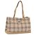 Borsa Tote Burberrys Nova Check Canvas Beige Silver Auth 202251A Argento