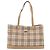 Borsa Tote Burberrys Nova Check Canvas Beige Silver Auth 202251A Argento - vista 13