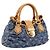 LOUIS VUITTON Monogram Denim Preity Hand Bag Blue M95020 LV Auth 200840SAV