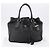 PRADA Tote Bag Leder Schwarz Silber Auth 199442V - Ansicht 12