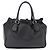 PRADA Tote Bag Leder Schwarz Silber Auth 199442V - Ansicht 2