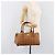 MCM Vicetos Logogram Handtasche PVC Leather Brown Gold Auth bs36972 Braun Golden - Ansicht 23