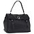 SAINT LAURENT Borsa a mano Muse Toe in pelle nera e argento 197149 Auth 199840A Nero