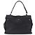 SAINT LAURENT Borsa a mano Muse Toe in pelle nera e argento 197149 Auth 199840A Nero - vista 2