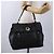 SAINT LAURENT Borsa a mano Muse Toe in pelle nera e argento 197149 Auth 199840A Nero - vista 26