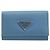 PRADA Key Case Nylon Light Blue Silver Black Auth bs36874 Silvery - view 13