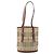 Borsa Tote BURBERRY Nova Check PVC Beige Gold Auth ka6030 D'oro - vista 13