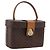 Céline CELINE Macadam Canvas Star Ball Vanity Pouch PVC Leder Braun Authentisch 201000 Golden