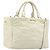 Borsa Miu Miu Vitter Shine in pelle 2way Beige Tono Oro Auth 199350