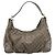 Borsa a tracolla GUCCI GG Canvas Guccissima in pelle grigia e oro 211966 Auth am12566V Marrone D'oro - vista 2