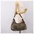 Borsa a tracolla GUCCI GG Canvas Guccissima in pelle grigia e oro 211966 Auth am12566V Marrone D'oro - vista 23