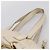 Borsa Tote SAINT LAURENT Downtown in pelle Bianco Oro 175884 Auth hk4076 D'oro - vista 14