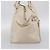 Borsa Tote SAINT LAURENT Downtown in pelle Bianco Oro 175884 Auth hk4076 D'oro - vista 3