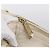 Borsa Tote SAINT LAURENT Downtown in pelle Bianco Oro 175884 Auth hk4076 D'oro - vista 9