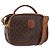 Céline Borsa a mano CELINE Macadam Canvas PVC Leather 2way Brown Gold Auth 196958 Marrone D'oro