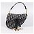 Borsa a mano Saddle Christian Dior Trotter Canvas Navy Gold Auth ka5981SAM D'oro Blu navy - vista 12