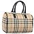 Borsa a mano BURBERRY Nova Check PVC Leather Beige Silver Auth BA15411 Argento