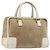 Borsa a mano LOEWE Amazonas in camoscio beige tono oro Auth 199514A