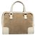 Borsa a mano LOEWE Amazonas in camoscio beige tono oro Auth 199514A - vista 2