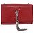 Borsa a tracolla Chain Kate SAINT LAURENT in pelle rossa argento Auth 202203V Rosso - vista 13