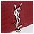 Borsa a tracolla Chain Kate SAINT LAURENT in pelle rossa argento Auth 202203V Rosso - vista 19