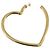 BALENCIAGA Orecchini Heart Pierce Metal Gold Tone Auth bs36916