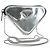 Bolsa de Ombro com Corrente PRADA Couro envernizado Prata Auth 196592M