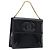Borsa a mano con catena CHANEL Pelle verniciata Nero Oro CC Auth 201914V D'oro