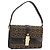 Borsa a tracolla BALLY Canvas Gold Brown Auth 199922A Marrone D'oro