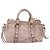 Borsa a mano Miu Miu Vitellolux in pelle 2way Beige Tono Oro Auth 200811 - vista 2