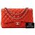 CHANEL - Borsa a tracolla Classic/Timeless Jumbo Chanel in pelle liscia rossa Rosso - vista 9