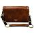 Borsa a tracolla Prada in pelle di vitello Antik Soun Cuoio Ebano marrone con placca logo